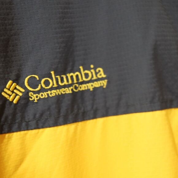Columbia Navy Blue & Yellow Outerwear Rain Gear Jacket Womens Medium - Picture 12 of 16